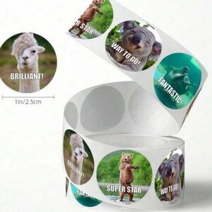 Fun animal small stickers 500